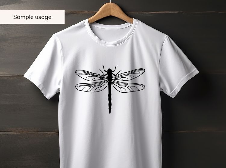Dragonfly SVG PNG DXF Bundle – Insect Silhouette Cut Files